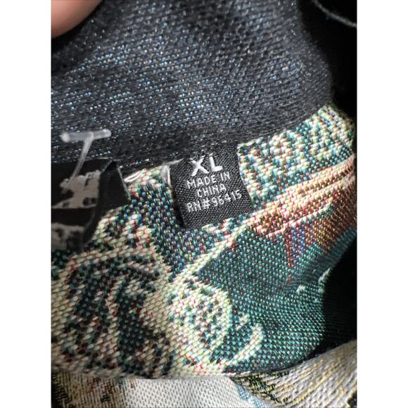 Rebel Vengeance Tapestry Jacket w/ A Cherub & Oasis Print Mens Size XL NWT - Picture 10 of 12